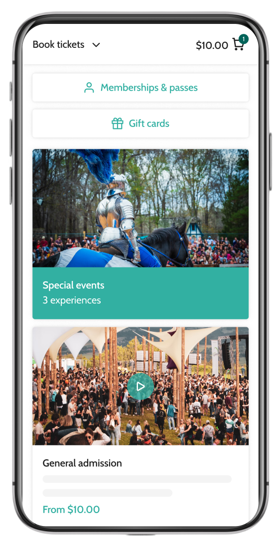 Beyonk's event ticketing system on mobile, the best alternative to TicketSpice.